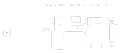 Askeladden 645 Beetle V1 Båtdekk oversiktstegning