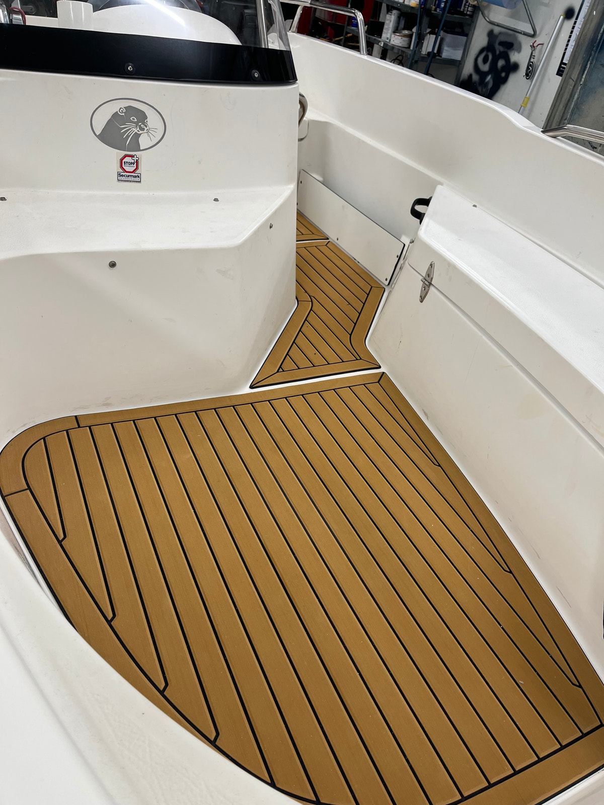EVA Foamdeck til Uttern S46/4612 fra Sandøy Båtdekk. Teakdekk - Flexiteek - Foamdeck