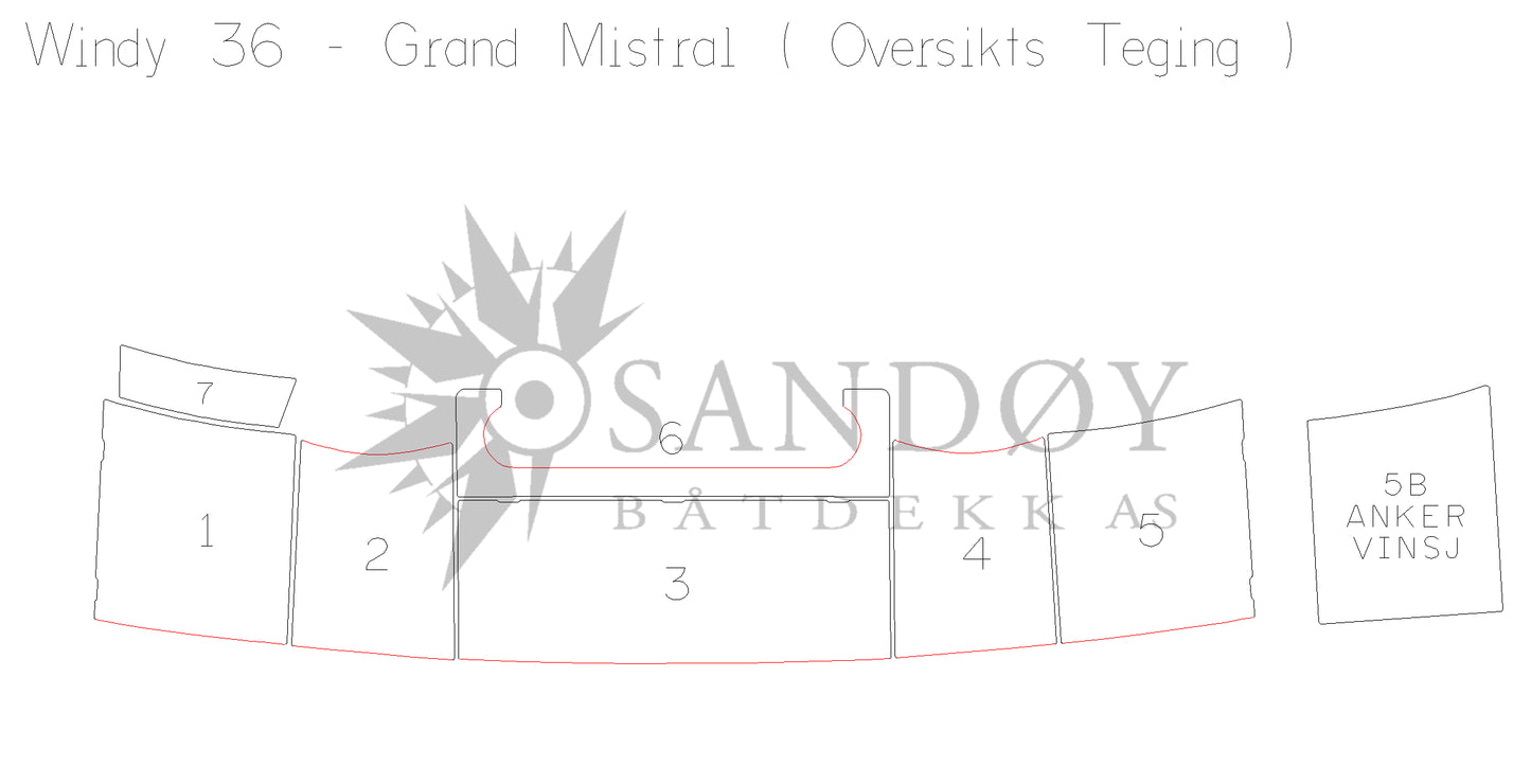 Båtdekk til Windy 36 Grand Mistral